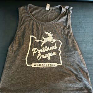 Gray Portland Oregon Crop Top